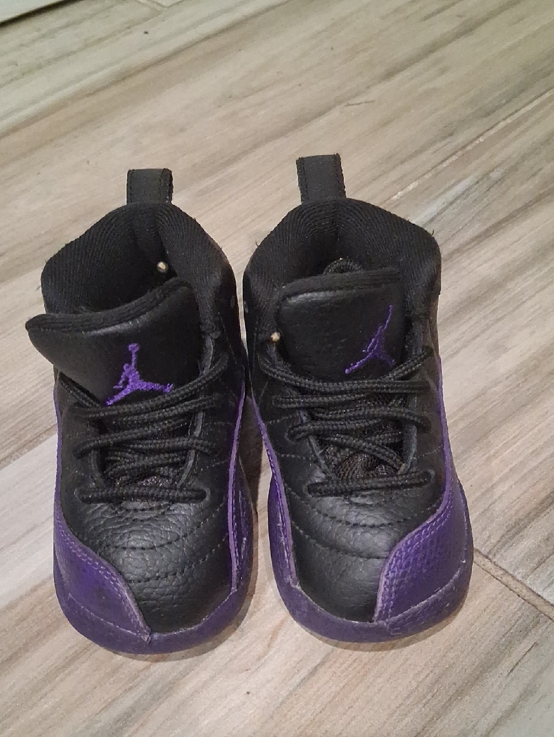 Jordan Kids' Black & Purple High-Top Sneakers